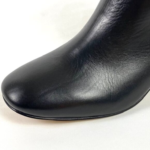 Donald Pliner Cindee Black Leather/Python Print Block Heel Ankle Boot 7.5 & 8 - Picture 9 of 10